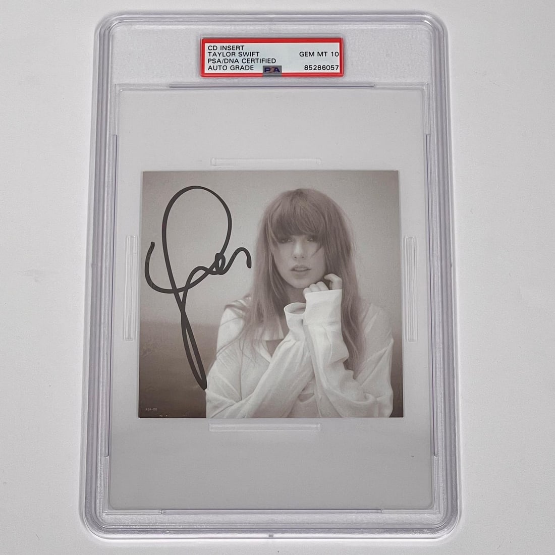Taylor Swift Signed Tortured Poets CD Cover PSA 10 Gem Mint (1 of 2)