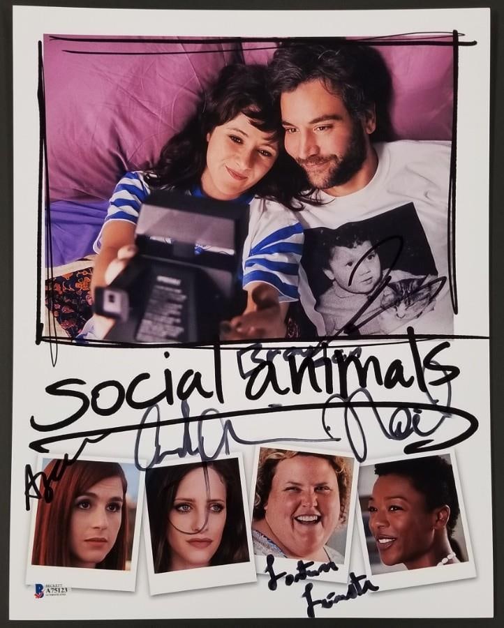 11x14 Photograph Signed by 5 SOCIAL ANIMALS Cast Members Beckett COA: 11x14 Photograph Signed by 5 SOCIAL ANIMALS Cast Members Beckett COA This is an original 11x14 photograph signed by five cast members of the film Social Animals. The autographed photo comes with a Bec