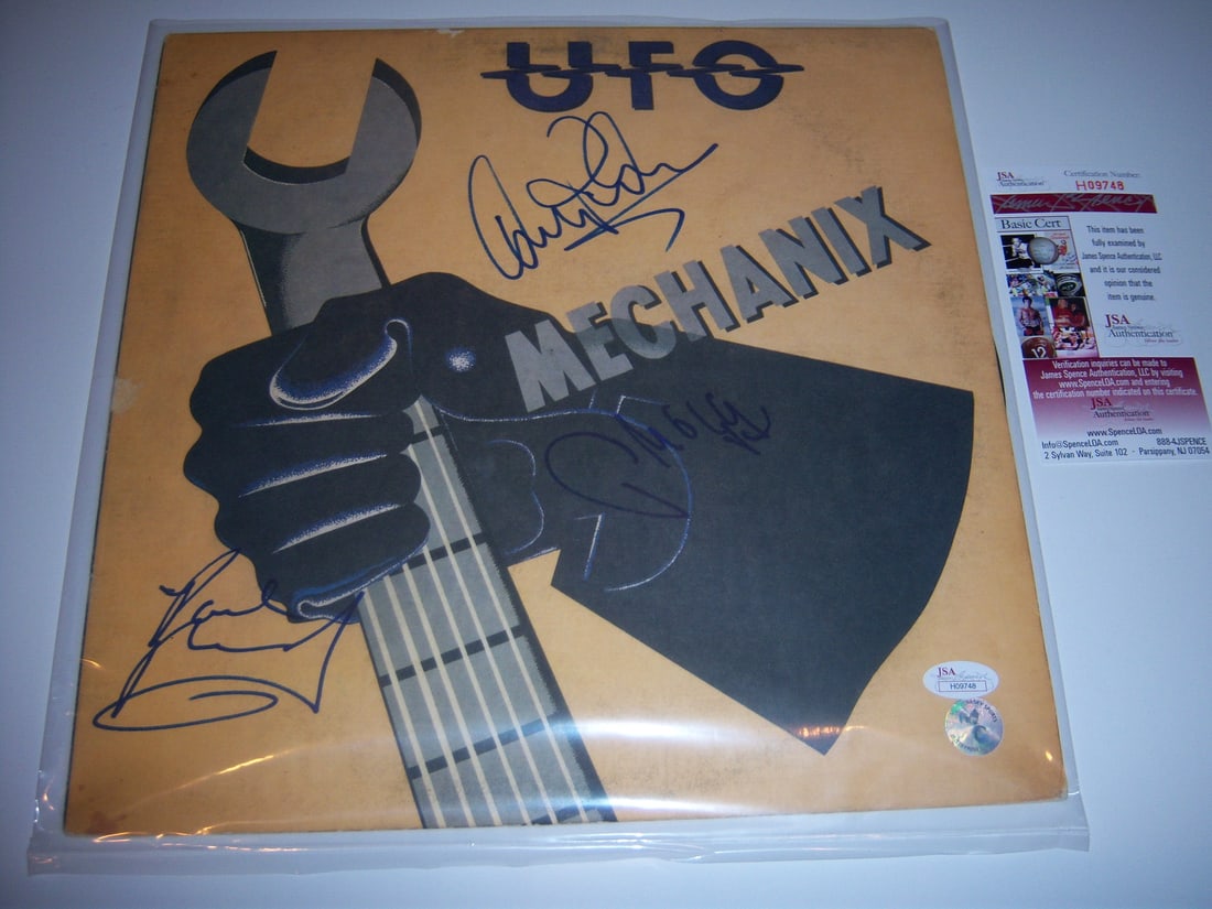 UFO Band Signed LP Record Phil Mogg Paul Raymond Andy Parker JSA/COA (1 of 1)