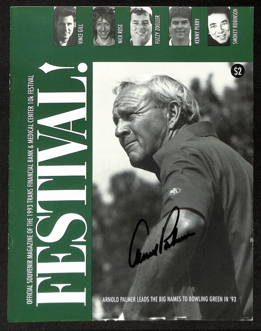 Arnold Palmer Autographed 8x10 Photo 1993 Bowling Green Festival JSA Certified: Arnold Palmer Autographed 8x10 Photo 1993 Bowling Green Festival JSA Certified Capture a piece of golf history with this original, autographed 8x10 photo of Arnold Palmer from the 1993 Bowling Green F