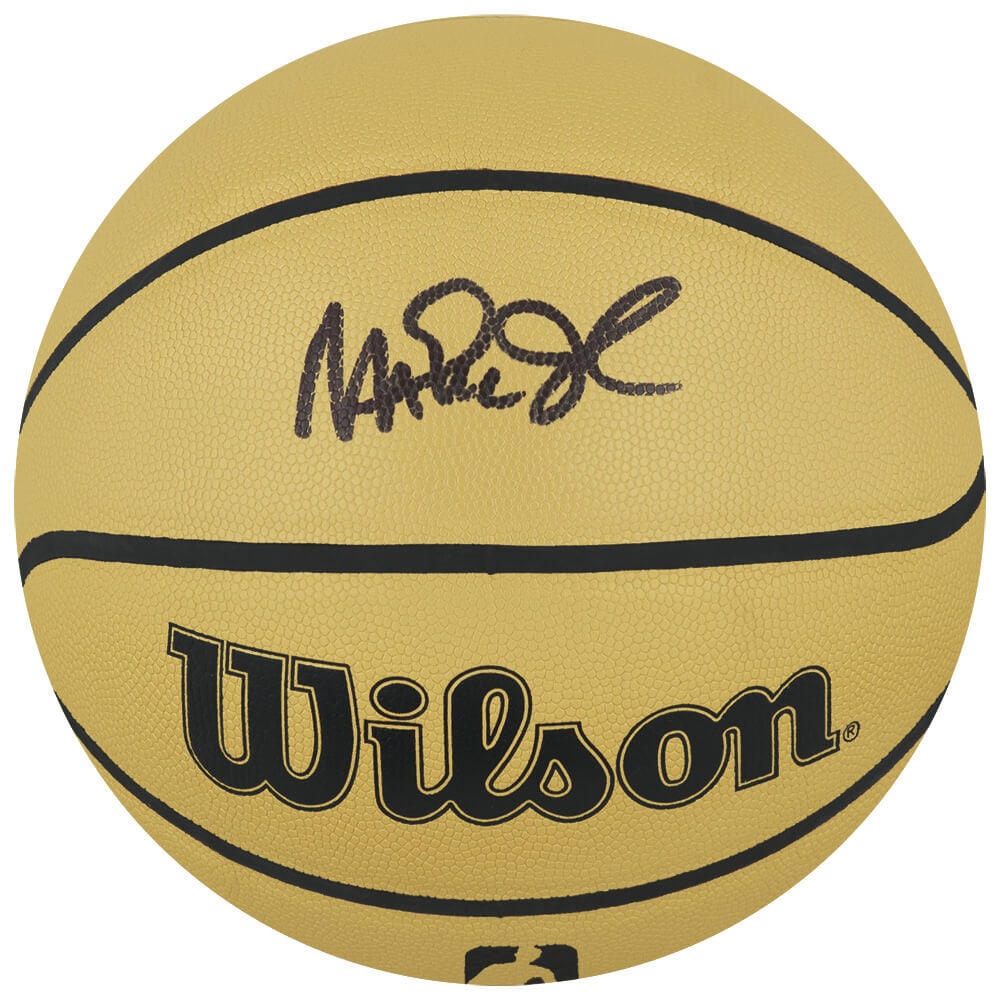 Magic Johnson Signed Wilson Gold Basketball with COA (1 of 1)