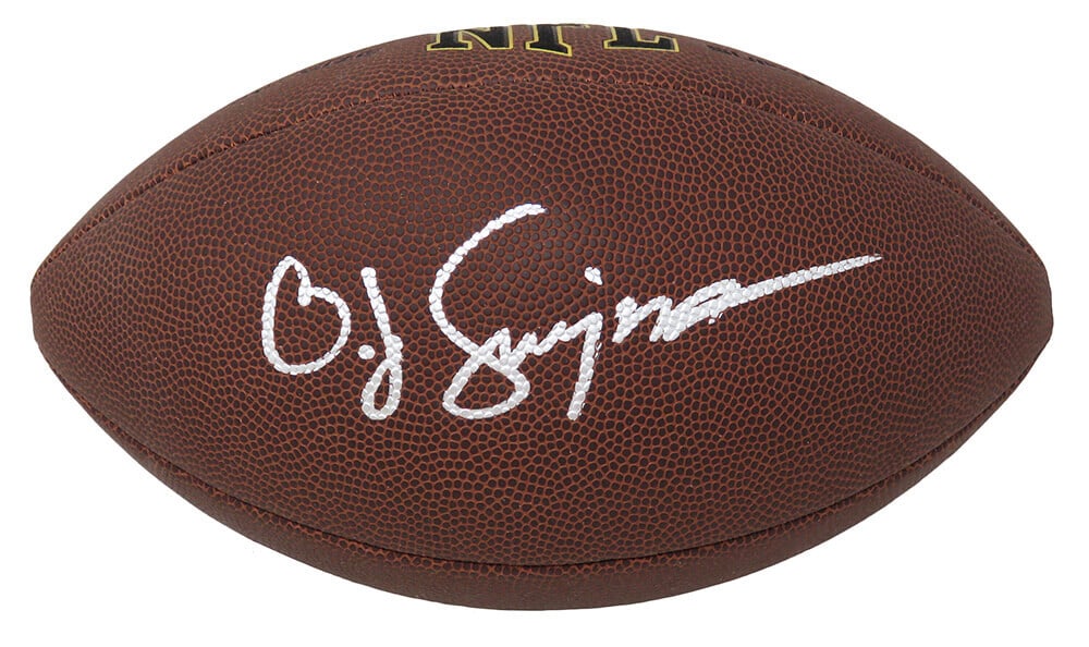 O.J. Simpson Signed Wilson Super Grip NFL Football with COA: O.J. Simpson Signed Wilson Super Grip NFL Football with COA Celebrate the legacy of O.J. Simpson with this signed Wilson Super Grip full size NFL football. This original item features the autograph of