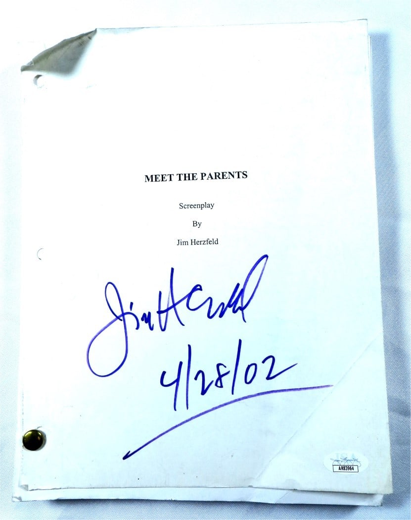 Jim Herzfeld Signed Meet the Parents Script JSA Authenticated (1 of 3)