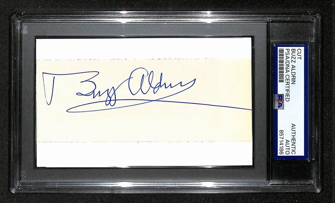 Buzz Aldrin Hand-Signed 3x5 Index Card PSA/DNA Authenticated BA204682 (1 of 1)