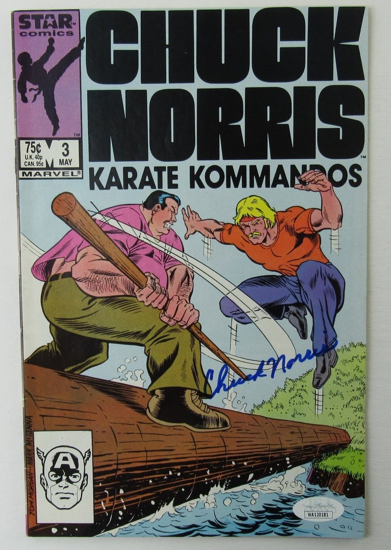 Chuck Norris Signed Karate Kommandos Comic Book JSA Authenticated 1987 (1 of 3)