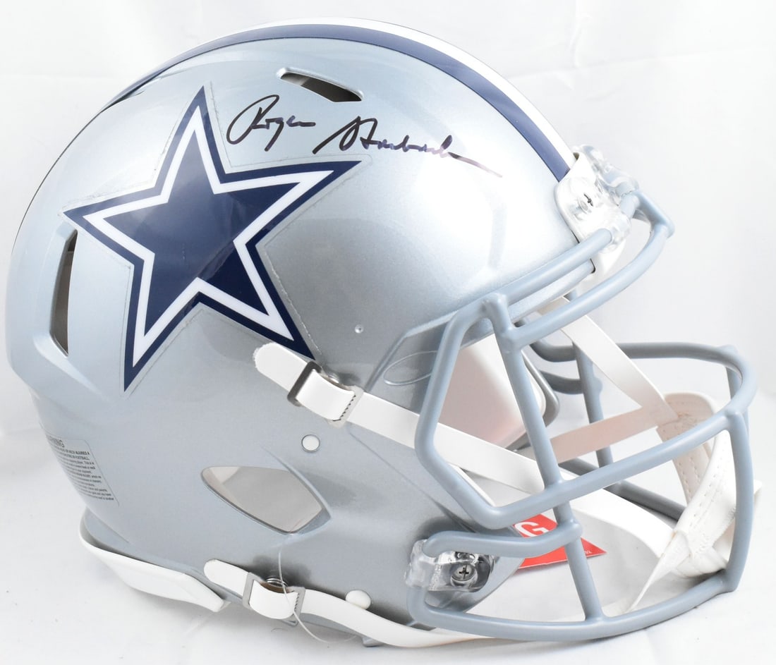 Roger Staubach Autographed Dallas Cowboys Speed Helmet Beckett Authenticated (1 of 5)