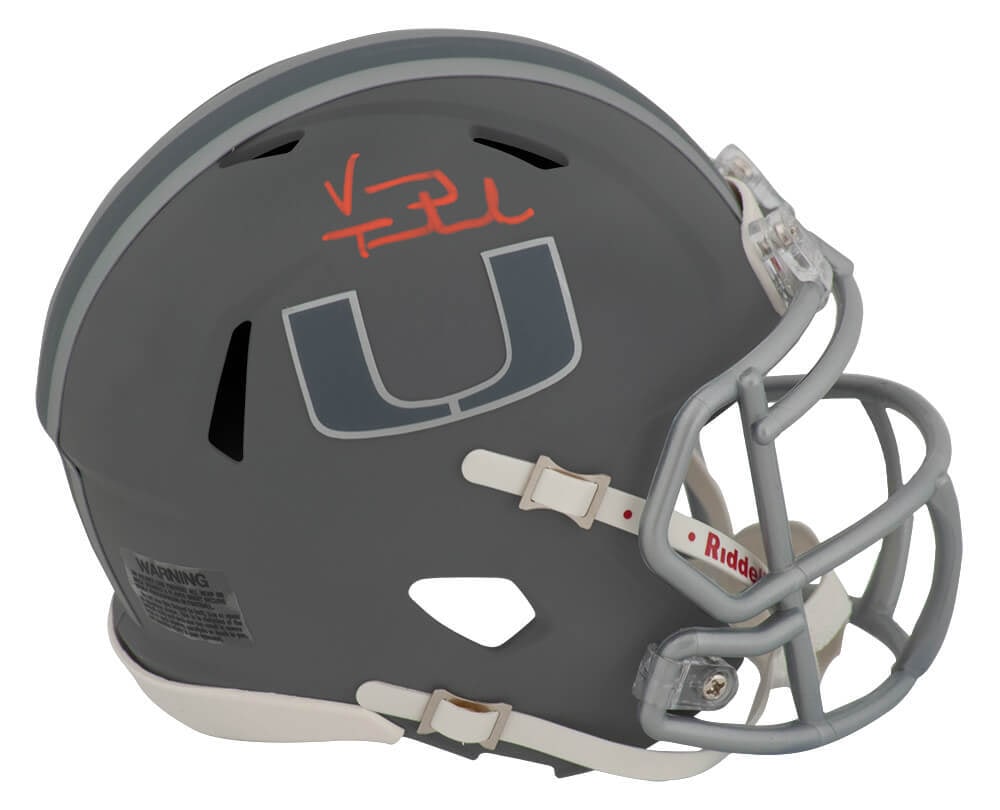 Vinny Testaverde Signed Miami Hurricanes Mini Helmet with COA (1 of 1)