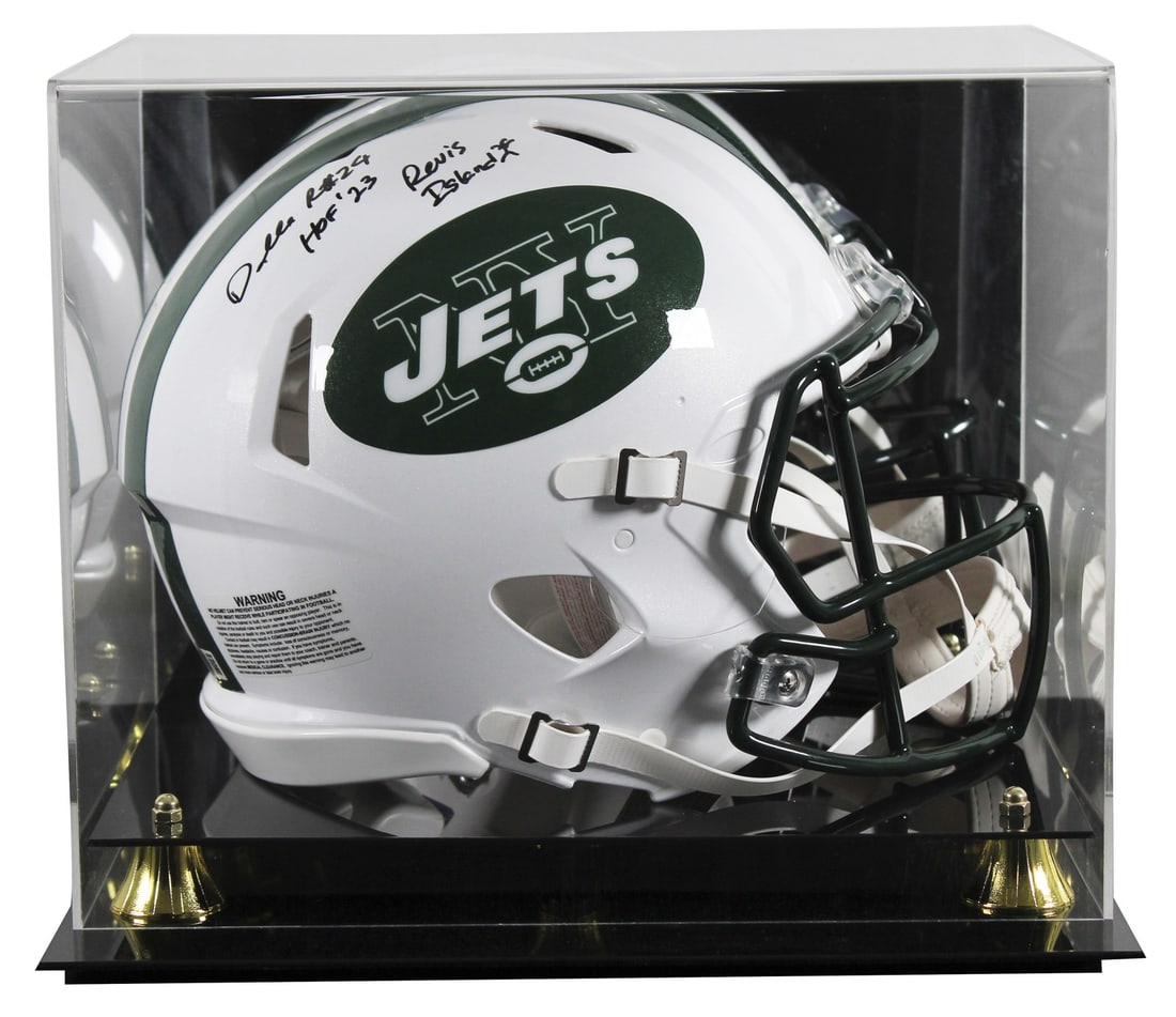 Darrelle Revis Signed Jets Helmet with Inscription HOF 2023 and Beckett Authentication (1 of 4)
