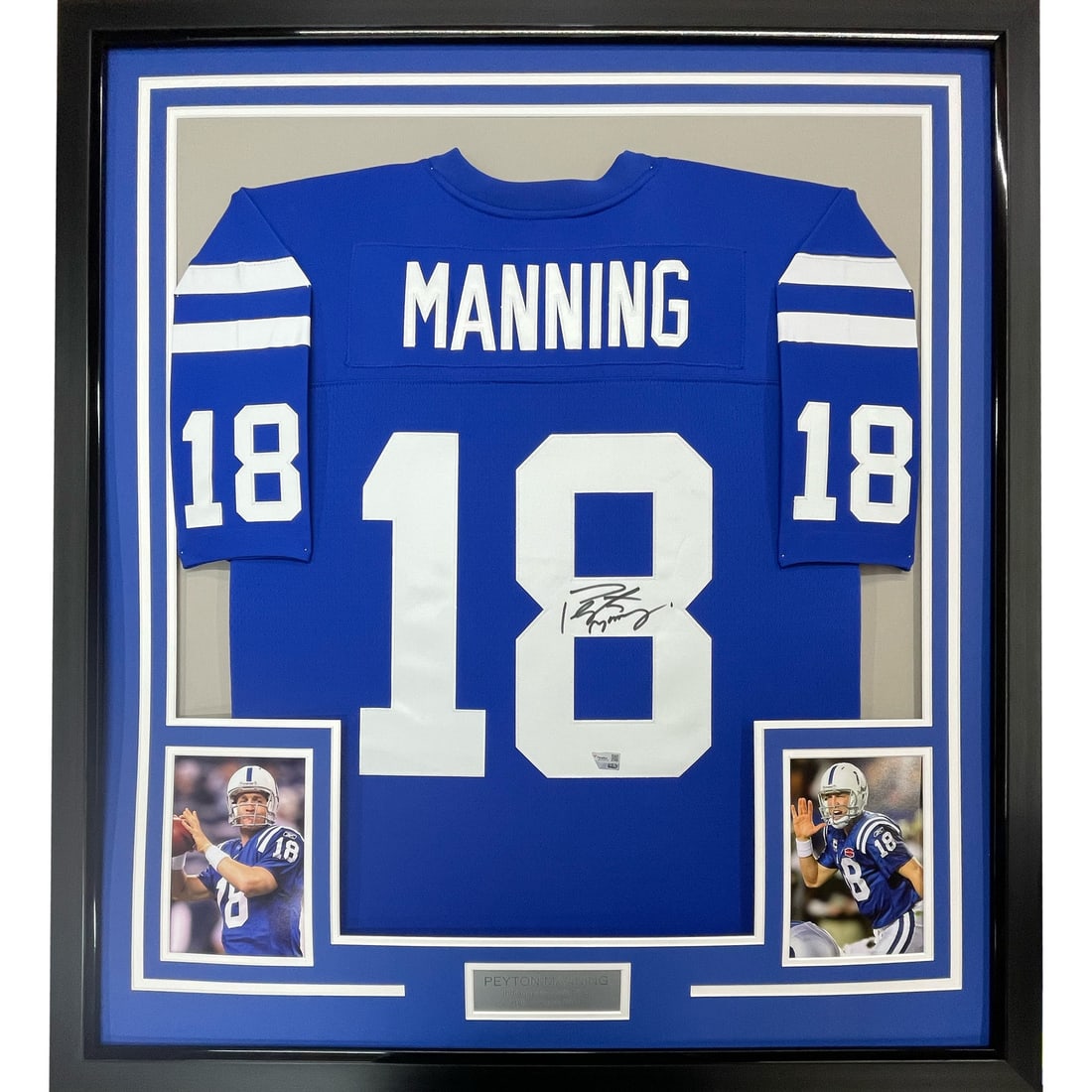 Framed Peyton Manning Autographed Jersey with Fanatics COA 33x42 Colts (1 of 2)