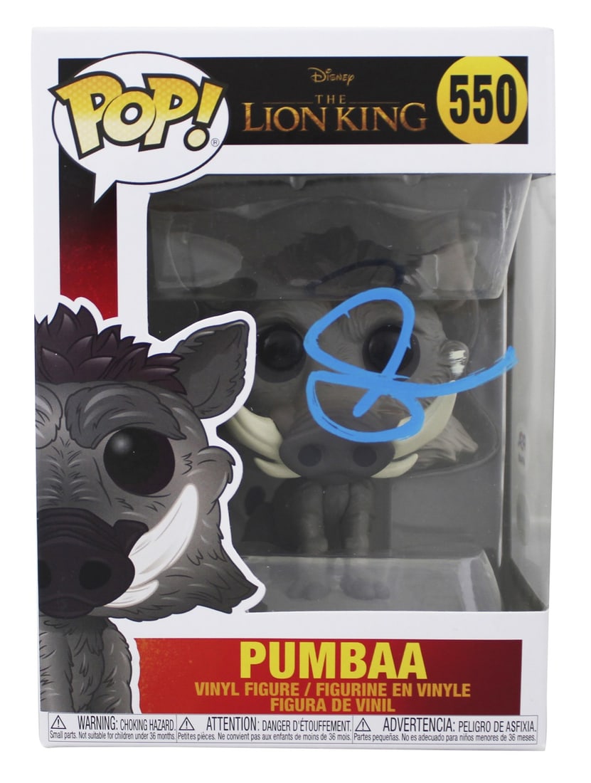Seth Rogan Signed Pumbaa #550 Funko Pop Vinyl Figure PSA Certified: Seth Rogan Signed Pumbaa #550 Funko Pop Vinyl Figure PSA Certified This autographed Pumbaa #550 Funko Pop Vinyl Figure has been personally signed by Seth Rogan, known for his role in The Lion King. Th