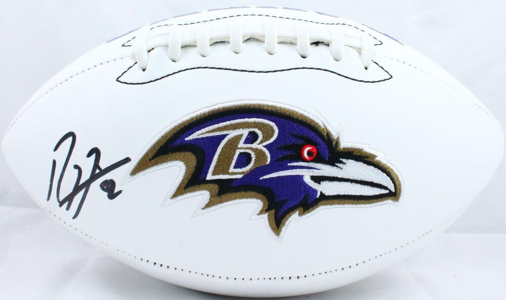 Ray Lewis Signed Baltimore Ravens Logo Football Beckett Authenticated (1 of 5)