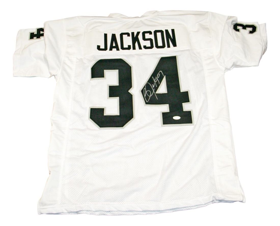 Bo Jackson Autographed Raiders Football Jersey JSA Certified (1 of 4)