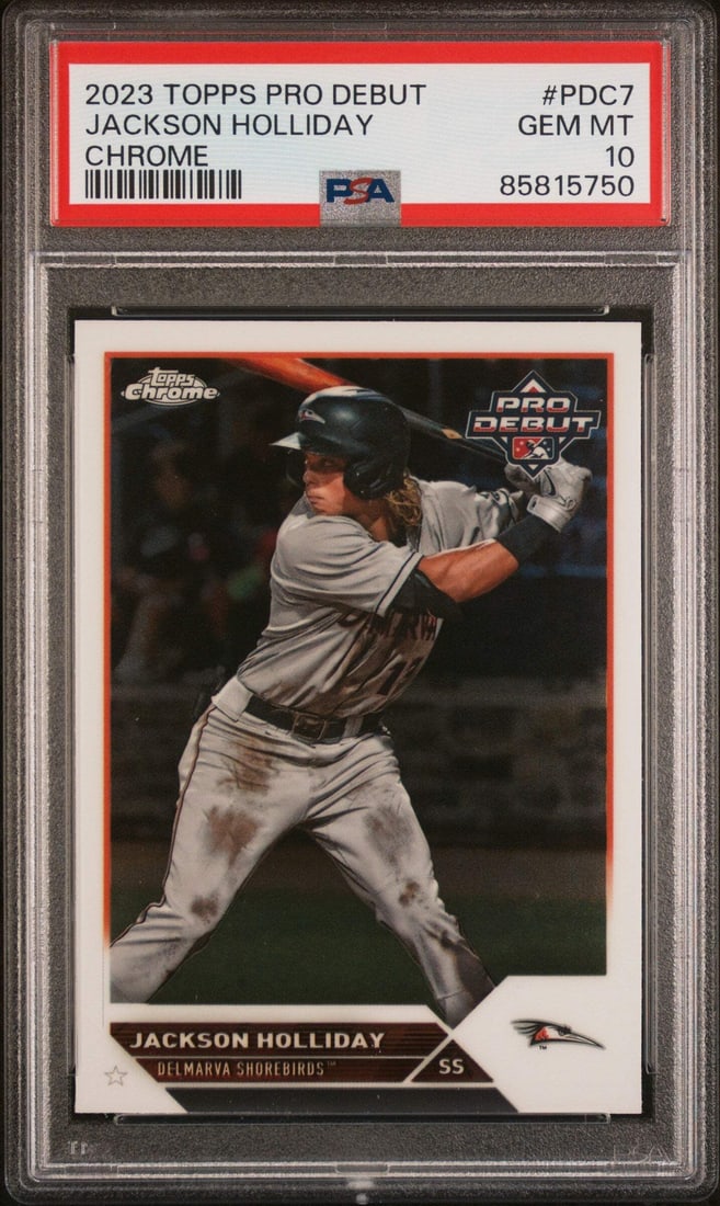 2023 Topps Pro Debut Jackson Holliday #PDC7 Chrome Card PSA 10 (1 of 2)