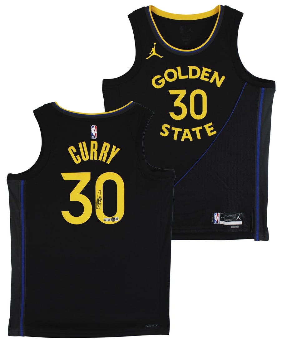 Stephen Curry Signed Black Nike Swingman Jersey BAS Authenticated Warriors: Stephen Curry Signed Black Nike Swingman Jersey BAS Authenticated Warriors This autographed black Jordan Brand Nike Swingman jersey features the signature of Stephen Curry, the star player of the Gold