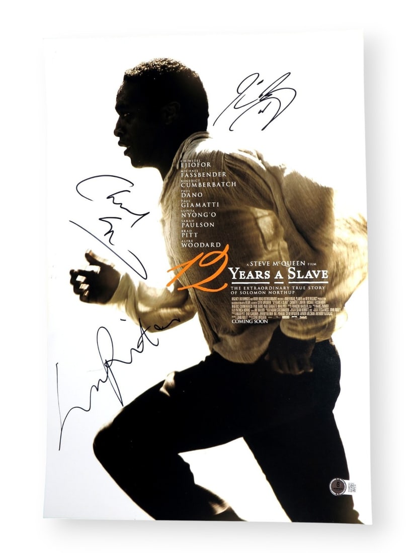 12 Years a Slave Signed Photo 12x18 Ridley Nyong'o Ejiofor Beckett Authenticated: 12 Years a Slave Signed Photo 12x18 Ridley Nyong'o Ejiofor Beckett Authenticated This is an original 12x18 photograph from the acclaimed film "12 Years a Slave," featuring the authentic signatures of