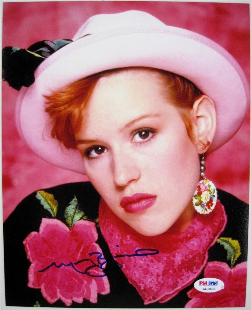 Molly Ringwald Signed Pretty In Pink 8x10 Photo PSA/DNA COA: Molly Ringwald Signed Pretty In Pink 8x10 Photo PSA/DNA COA This is an original 8x10 photograph signed by Molly Ringwald, renowned for her role in the iconic film 'Pretty In Pink.' The autograph is au