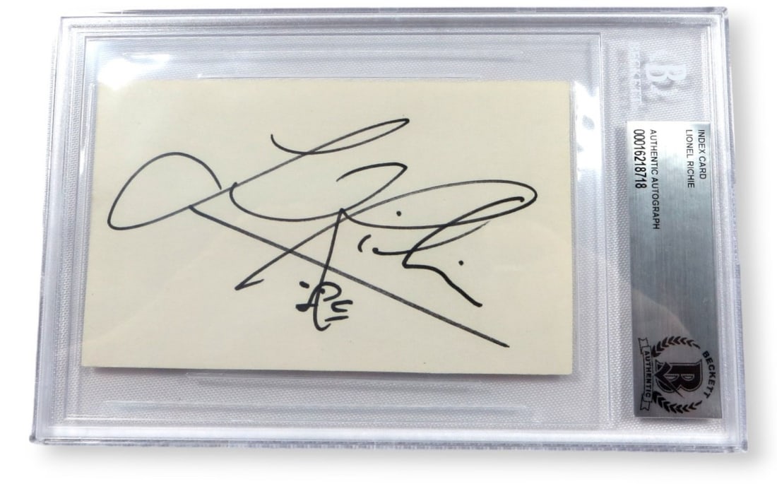 Lionel Richie Signed Autographed 3x5 Index Card BAS Certified (1 of 1)