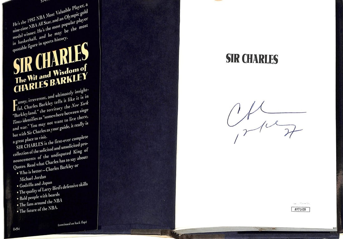 Charles Barkley Signed Sir Charles Book JSA Phoenix Suns (1 of 4)