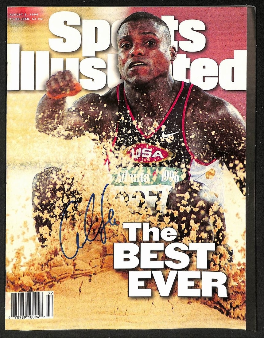 Signed August 5 1996 Sports Illustrated Magazine Carl Lewis PSA DNA Authenticated (1 of 3)