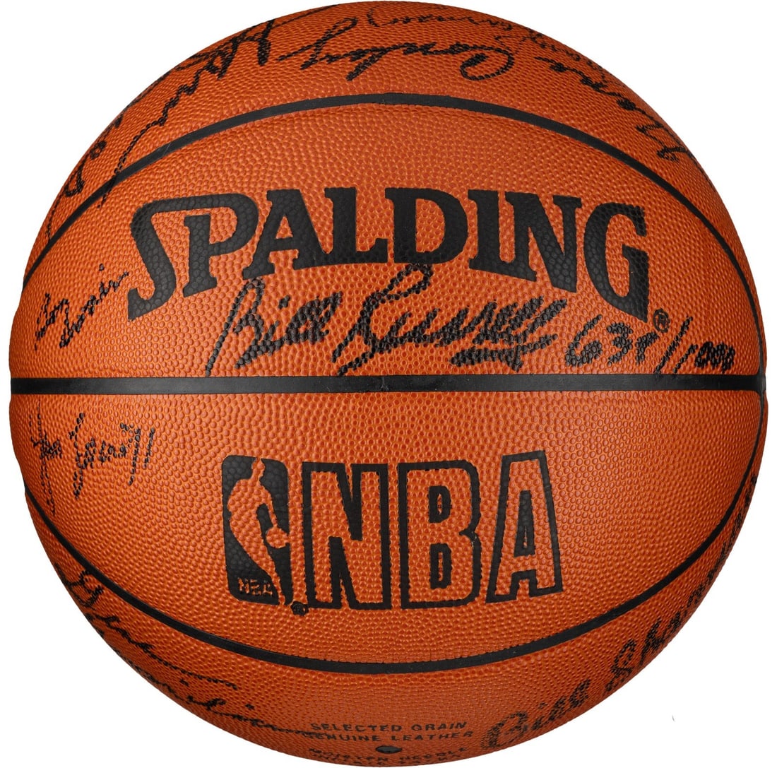 1959-60 Boston Celtics Signed Basketball with 13 Hall of Famers PSA Beckett COA (1 of 11)