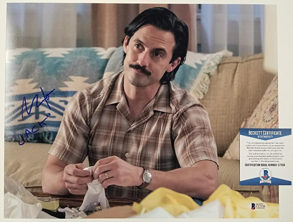 11x14 Photograph Signed by Milo Ventimiglia Jack Character This Is Us BAS COA: 11x14 Photograph Signed by Milo Ventimiglia Jack Character This Is Us BAS COA This original 11x14 photograph features Milo Ventimiglia as Jack from the television series "This Is Us." The photo is han