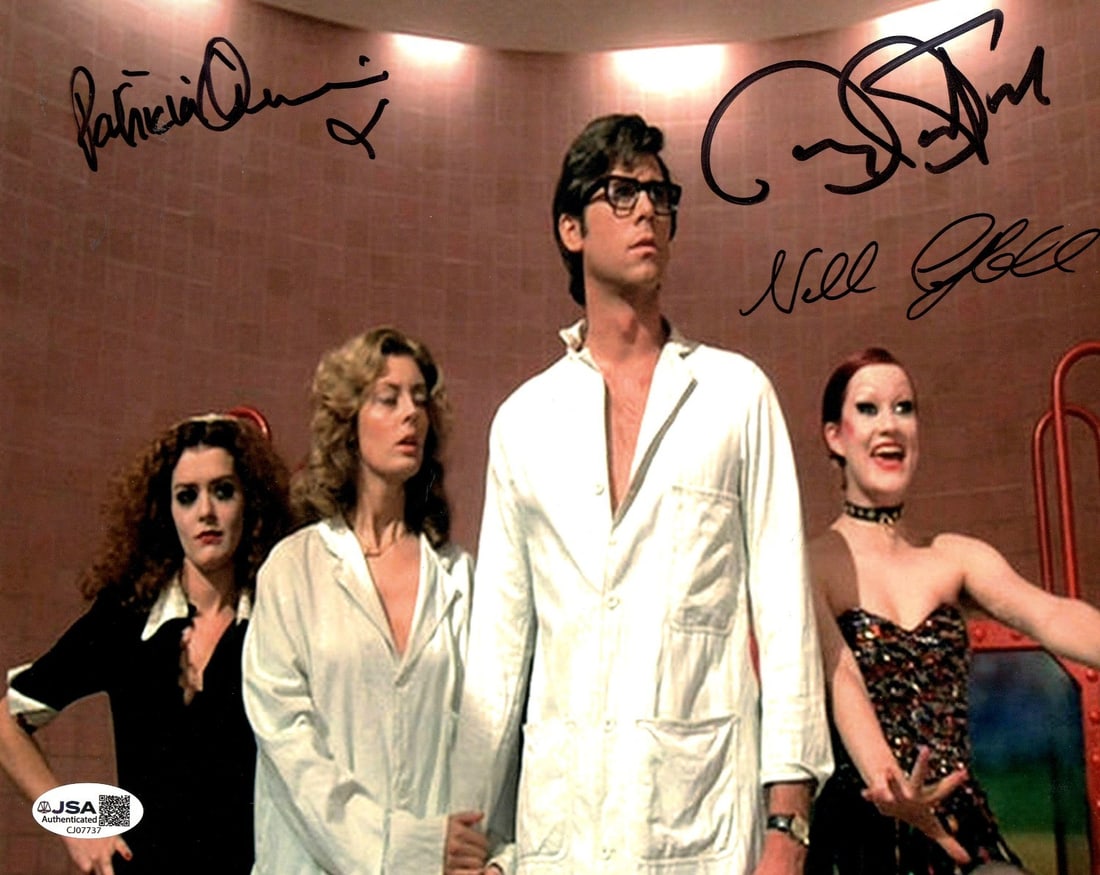 8x10 Rocky Horror Picture Show Signed Photo Quinn Bostwick Campbell JSA Authenticated: 8x10 Rocky Horror Picture Show Signed Photo Quinn Bostwick Campbell JSA Authenticated This is an original 8x10 photograph from the Rocky Horror Picture Show, autographed by Patricia Quinn, Barry Bostw