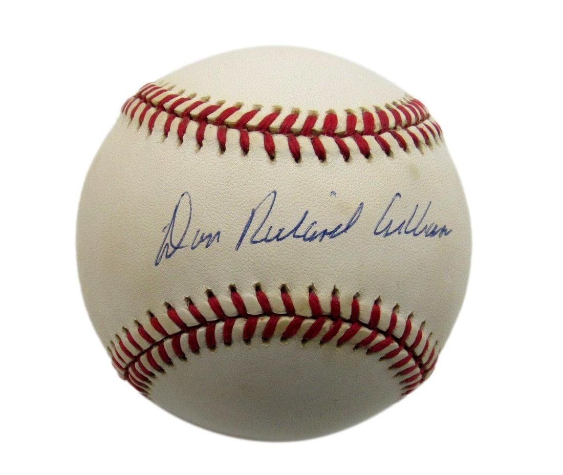 Richie Ashburn HOF Autographed ONL Baseball PSA/DNA Phillies (1 of 3)