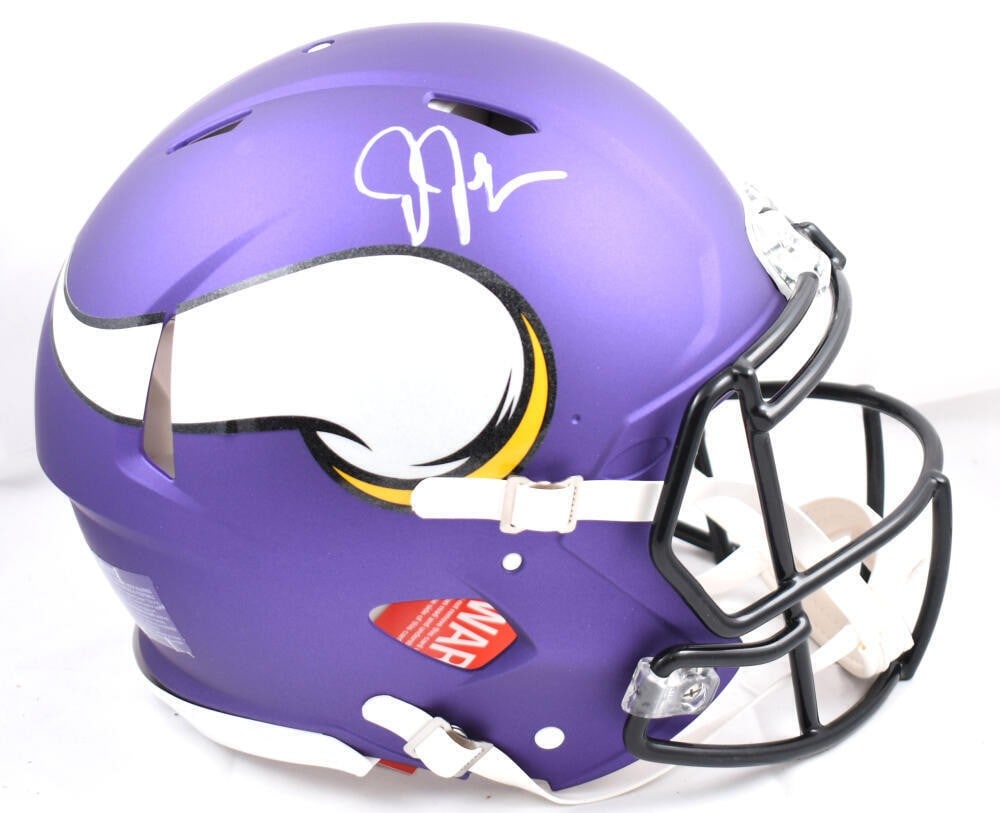 Justin Jefferson Signed Minnesota Vikings Speed Helmet Beckett Authenticated (1 of 10)