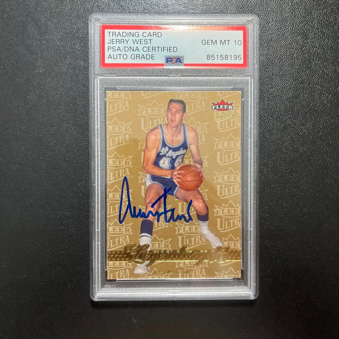 2007-08 Fleer Ultra Legendary #255 Jerry West Signed Card AUTO 10 PSA (1 of 2)