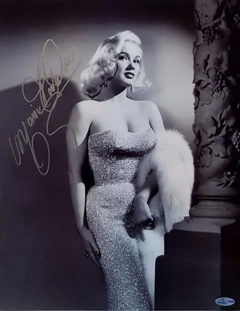 11x14 Autographed Photo of Playboy Playmate Mamie Van Doren: 11x14 Autographed Photo of Playboy Playmate Mamie Van Doren This original 11x14 photograph is signed by Mamie Van Doren, a renowned Playboy Playmate. The item includes a hologram for authentication an