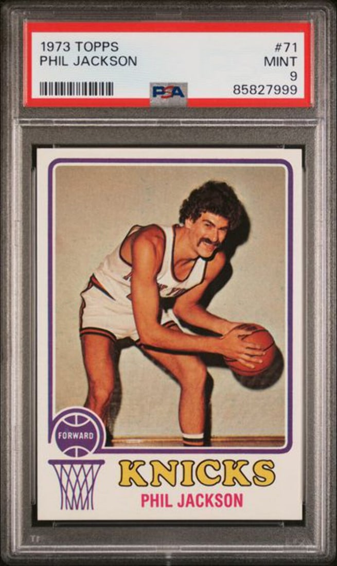 PSA 9 Graded 1973 Topps Phil Jackson #71 Basketball Card (1 of 2)