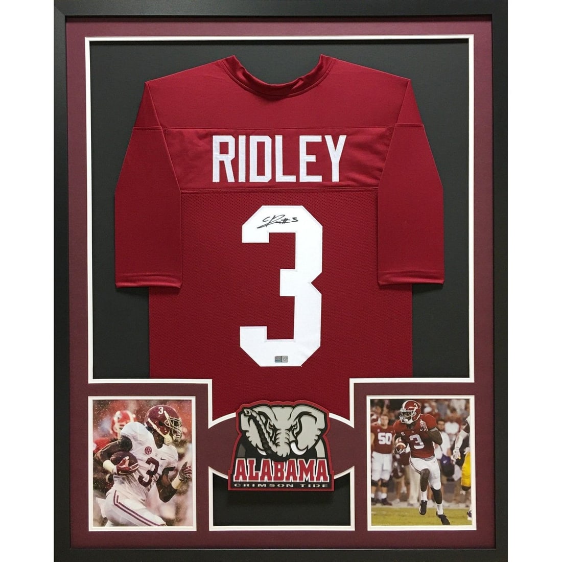 Framed Calvin Ridley Autographed Alabama Jersey Authenticated by Tristar: Framed Calvin Ridley Autographed Alabama Jersey Authenticated by Tristar This framed jersey features the autograph of Calvin Ridley, commemorating his time with the Alabama Crimson Tide. The jersey