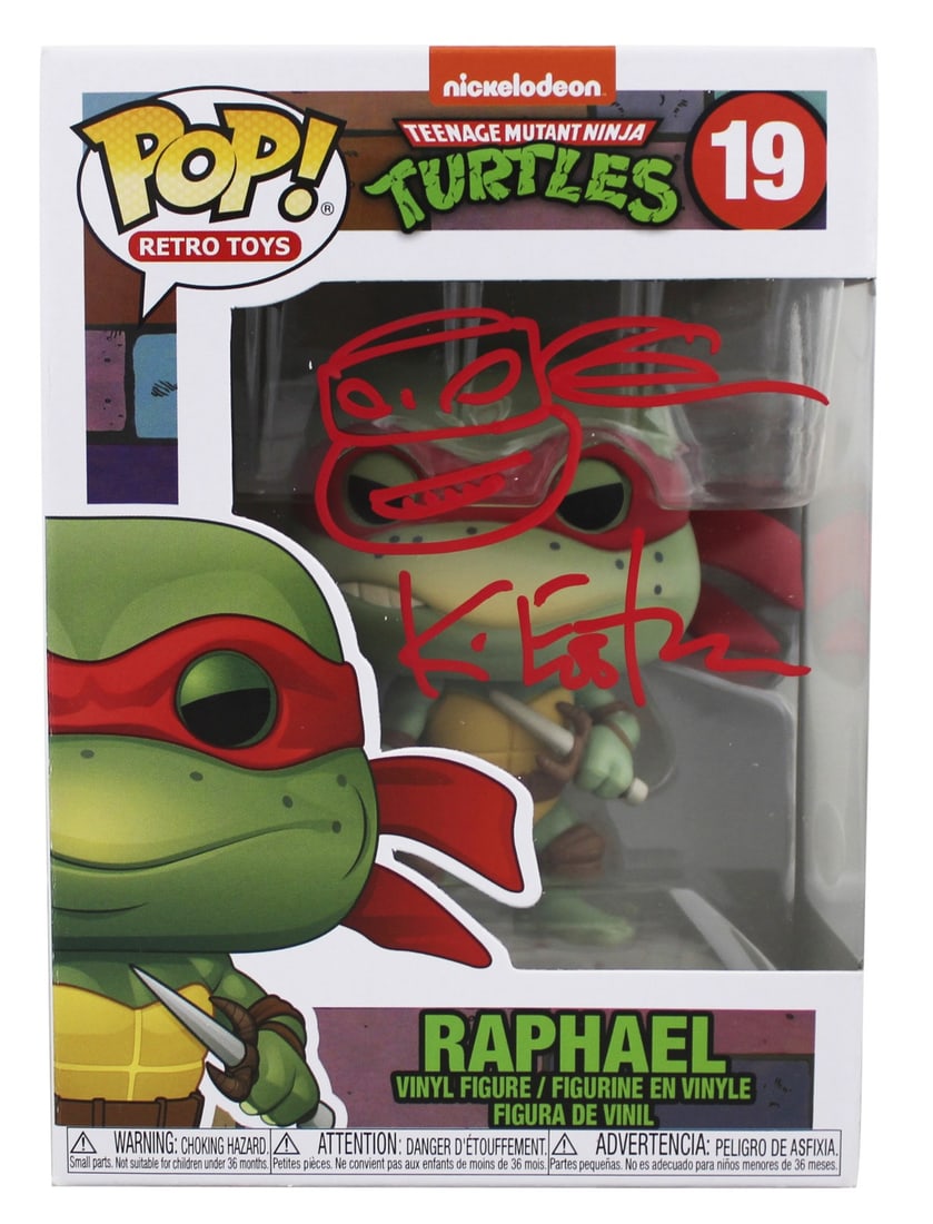 Kevin Eastman Signed TMNT Raphael #1135 Funko Pop with Sketch JSA COA: Kevin Eastman Signed TMNT Raphael #1135 Funko Pop with Sketch JSA COA This is an original, autographed Raphael #1135 Funko Pop Vinyl Figure, personally signed by Kevin Eastman, co-creator of the Teena
