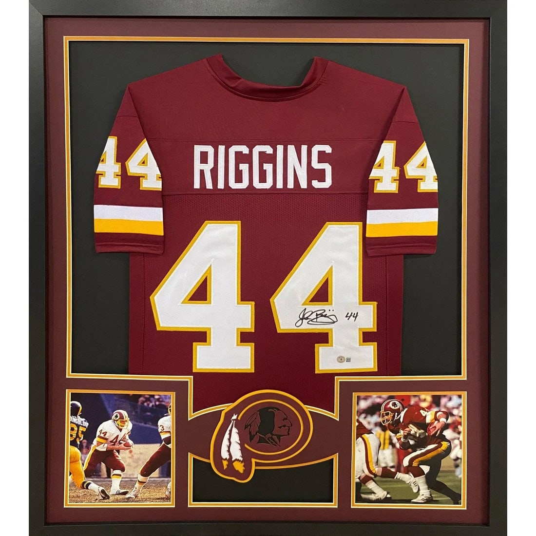 John Riggins Autographed Framed Jersey Beckett Authenticated Washington Commanders (1 of 2)