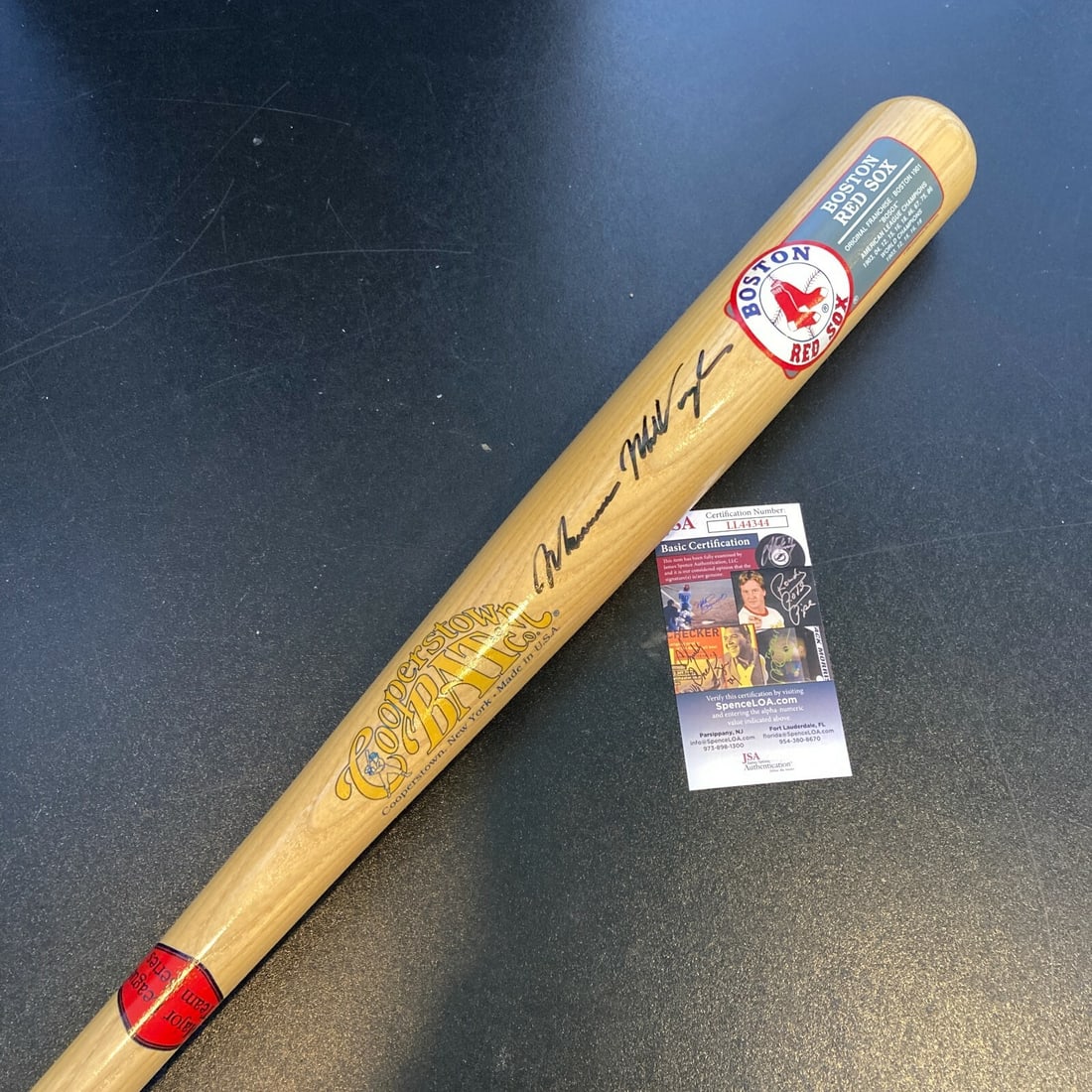 Mo Vaughn Signed Boston Red Sox Cooperstown Bat JSA Authenticated (1 of 7)