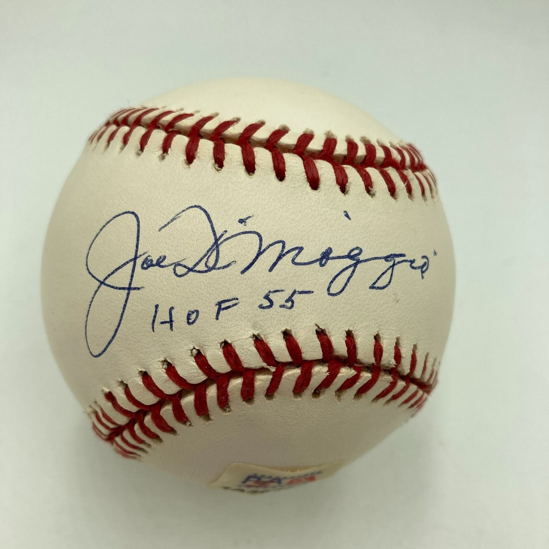 Joe DiMaggio Signed Hall of Fame 1955 Baseball PSA DNA COA: Joe DiMaggio Signed Hall of Fame 1955 Baseball PSA DNA COA This is a MINT condition Joe DiMaggio "Hall Of Fame 1955" signed American League baseball, authenticated by Professional Sports Authenticator