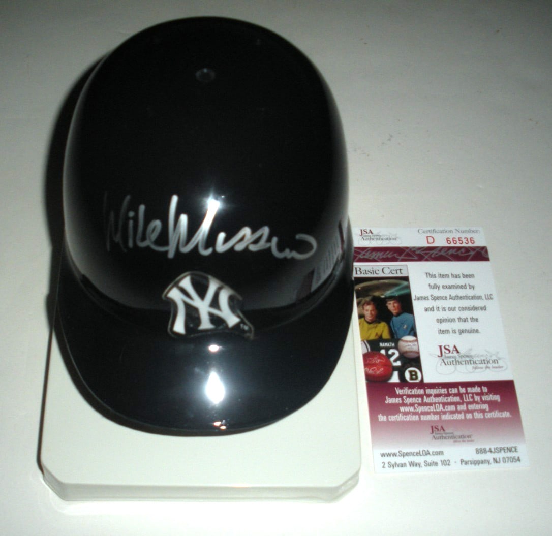 Mike Mussina Signed Mini Helmet JSA COA New York Yankees Orioles (1 of 1)