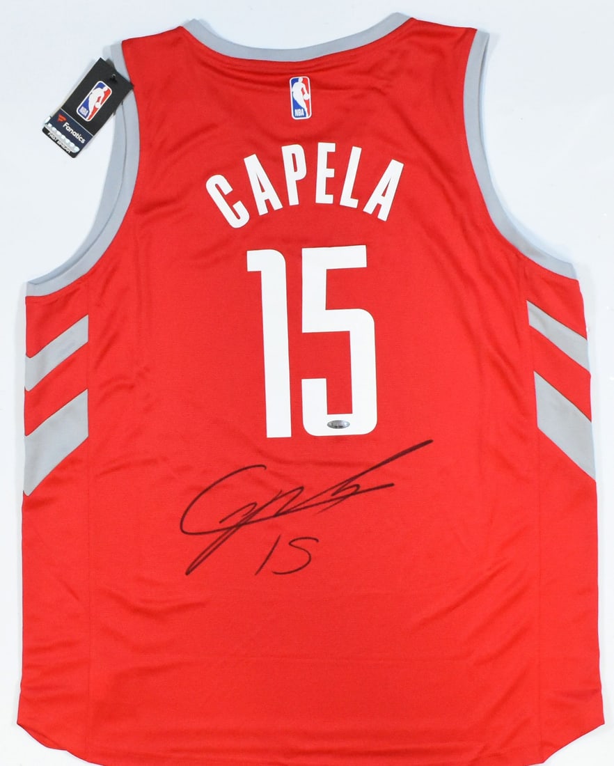 Clint Capela Signed Houston Rockets Nike Fast Break Jersey: Clint Capela Signed Houston Rockets Nike Fast Break Jersey This is an original autographed jersey from Clint Capela, featuring the Houston Rockets team colors and design. The jersey is a Nike Fast Bre