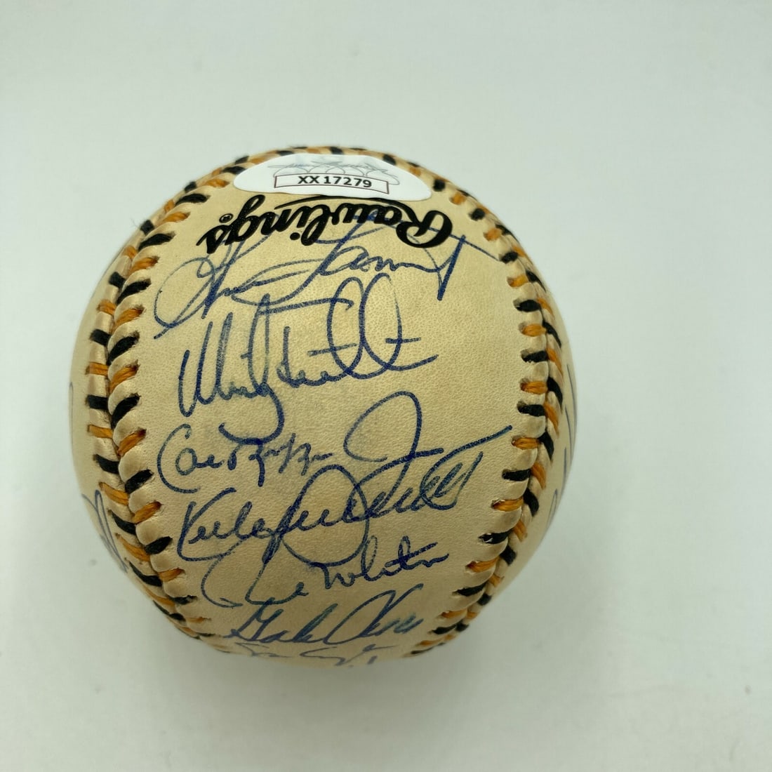 1994 All Star Game Signed Baseball JSA COA Puckett Ripken Thomas Boggs: 1994 All Star Game Signed Baseball JSA COA Puckett Ripken Thomas Boggs This 1994 All Star Game team-signed baseball is a remarkable collectible for any baseball fan. Authentically signed by baseball l