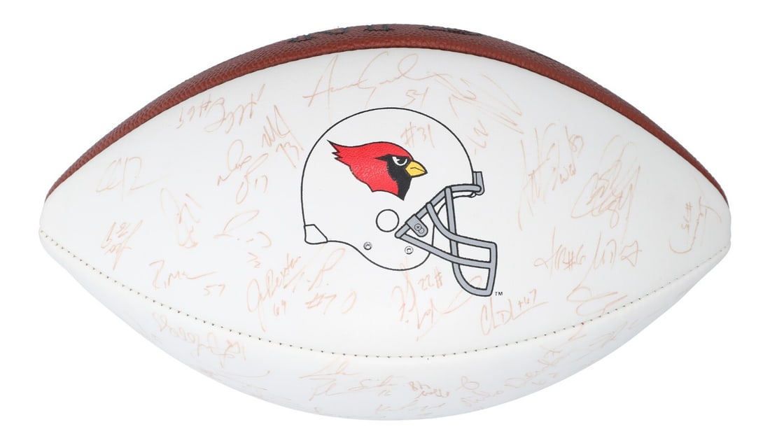 1998 Arizona Cardinals Team Signed Wilson Football Pat Tillman Beckett COA: 1998 Arizona Cardinals Team Signed Wilson Football Pat Tillman Beckett COA This original 1998 Arizona Cardinals NFL football is a unique collectible featuring the signatures of 37 team members, includ