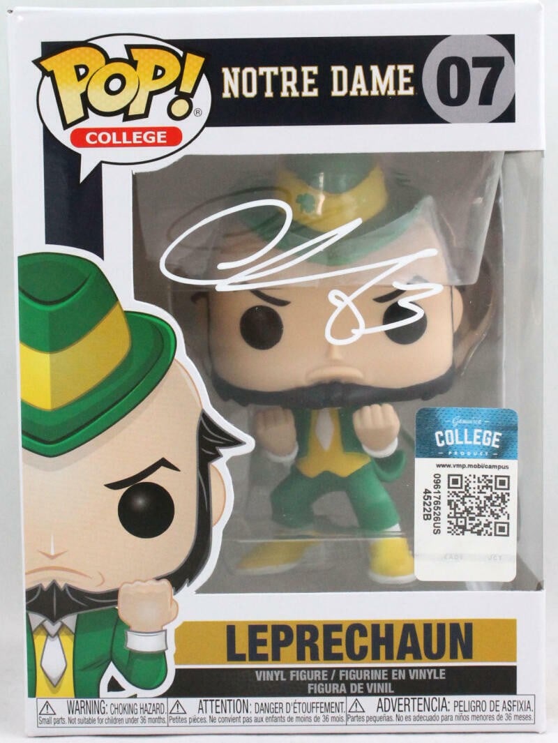 Funko Pop Pez Vinyl Figure Signed by Chase Claypool Beckett Authenticated: Funko Pop Pez Vinyl Figure Signed by Chase Claypool Beckett Authenticated This is a pre-owned Chase Claypool autographed Notre Dame Funko Pop vinyl figure. The signature is authenticated by Beckett. T