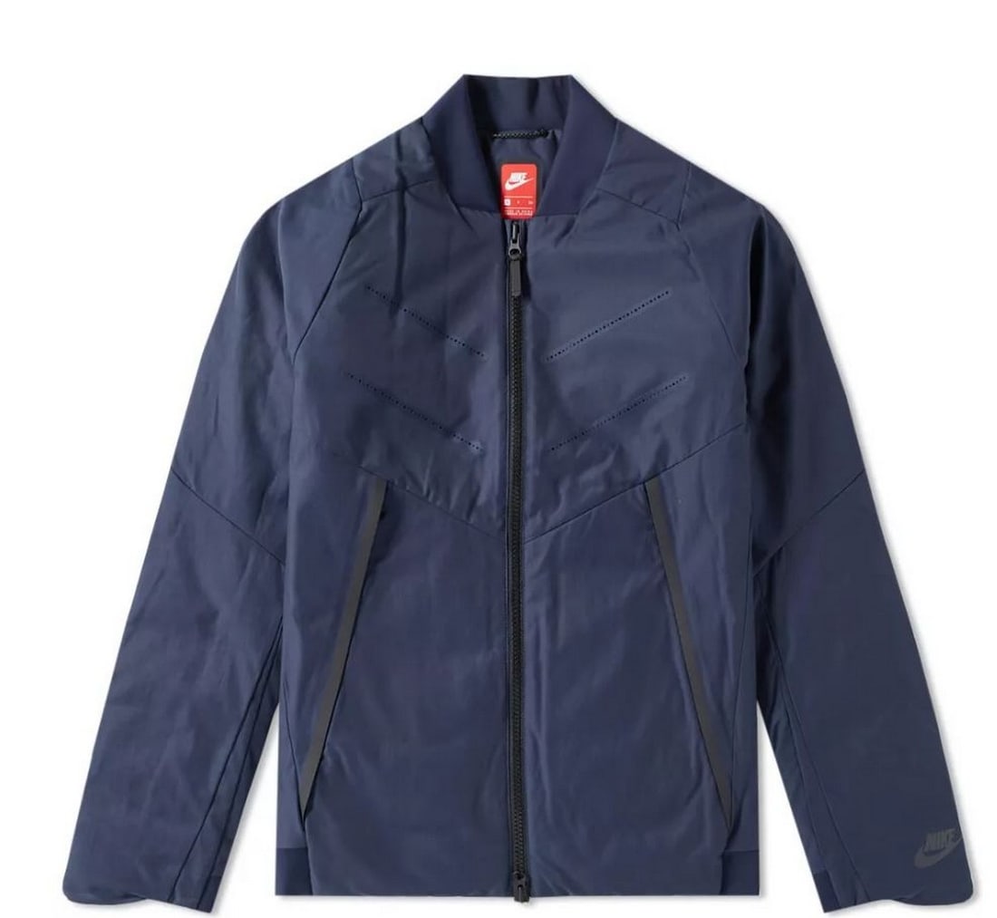 Nike Tech Fleece Aeroloft Bomber Jacket Obsidian Black M 863726-451 (1 of 7)