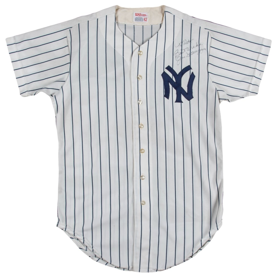 Joe DiMaggio Signed 1970s Yankees Jersey with Beckett Auth (1 of 7)