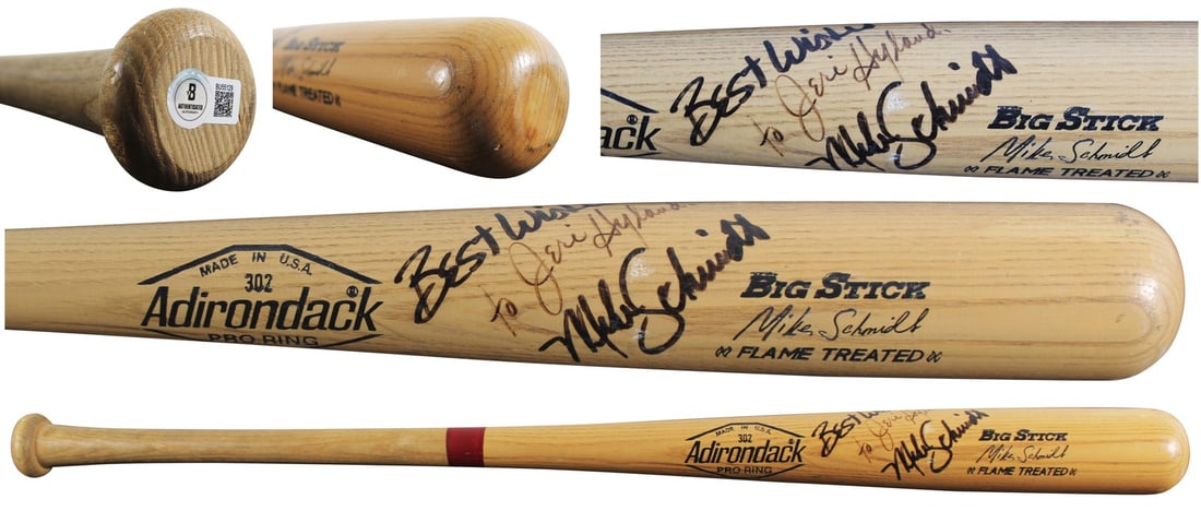 Mike Schmidt Signed Rawlings Big Stick Bat with Beckett Authentication (1 of 7)