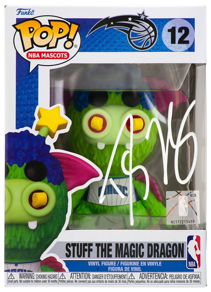 Dwight Howard Signed Orlando Magic Funko Pop Doll with COA: Dwight Howard Signed Orlando Magic Funko Pop Doll with COA Celebrate the legacy of Dwight Howard with this signed Orlando Magic Stuff The Magic Dragon NBA mascot Funko Pop doll #12. This collectible f