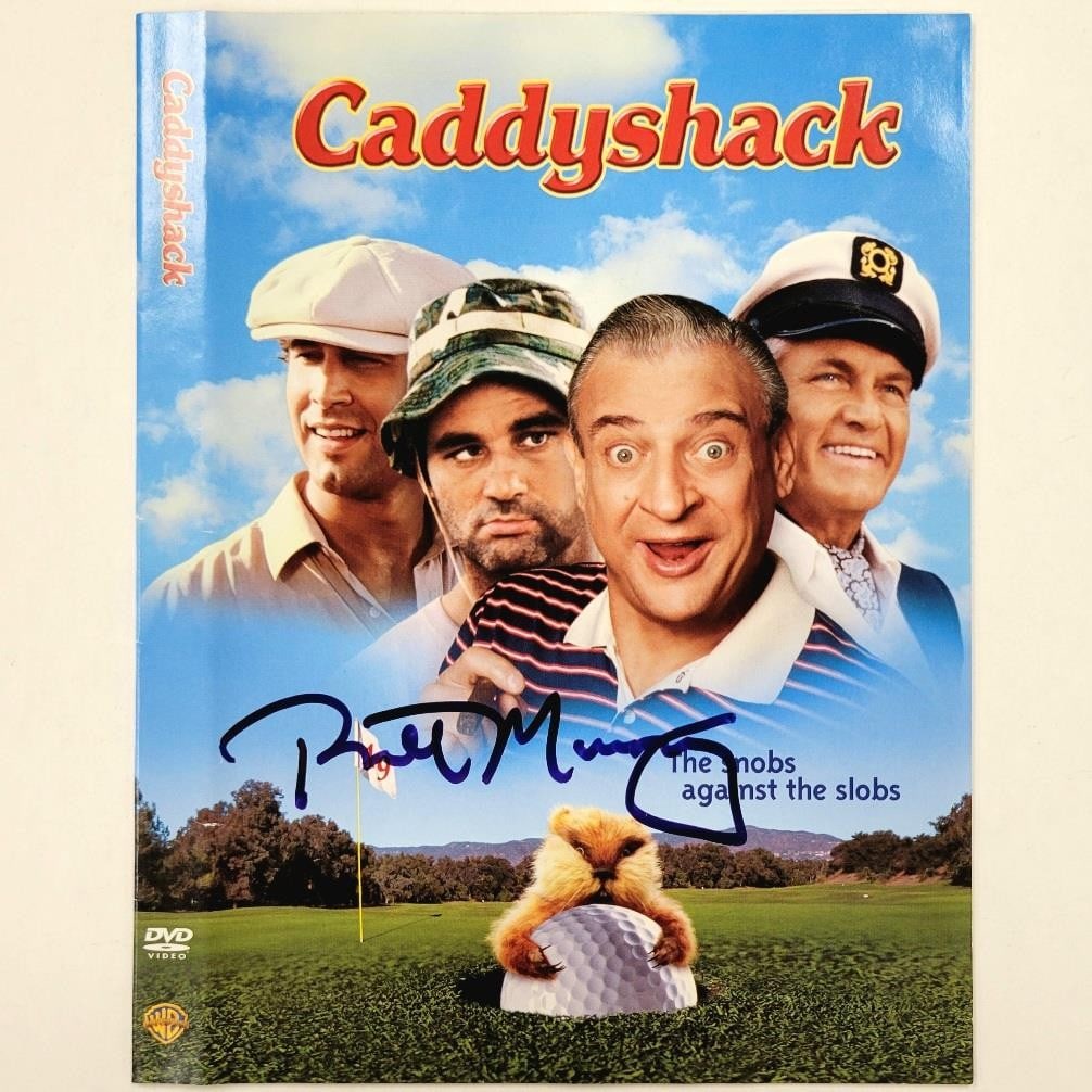 Caddyshack DVD Cover with Bill Murray Autograph Beckett Authenticated: Caddyshack DVD Cover with Bill Murray Autograph Beckett Authenticated This is an original DVD cover from the movie Caddyshack, signed by Bill Murray. The autograph is authenticated by Beckett. The ite