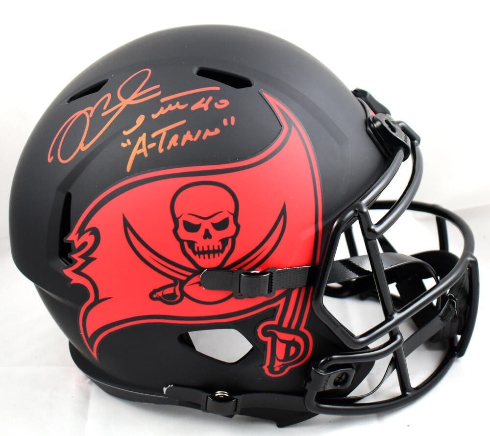 Mike Alstott Signed Buccaneers F/S Eclipse Speed Helmet Beckett Authenticated (1 of 10)