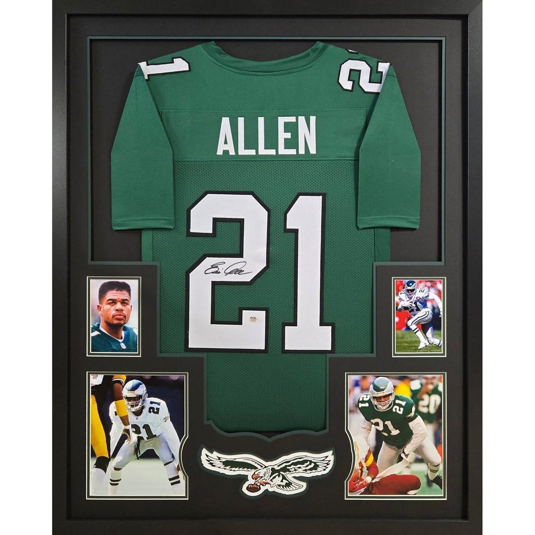 Eric Allen Signed Framed Jersey PSA/DNA Philadelphia Eagles 42x34: Eric Allen Signed Framed Jersey PSA/DNA Philadelphia Eagles 42x34 This autographed Eric Allen framed jersey is a must-have for any Philadelphia Eagles fan. Authenticated by PSA/DNA, a trusted name in