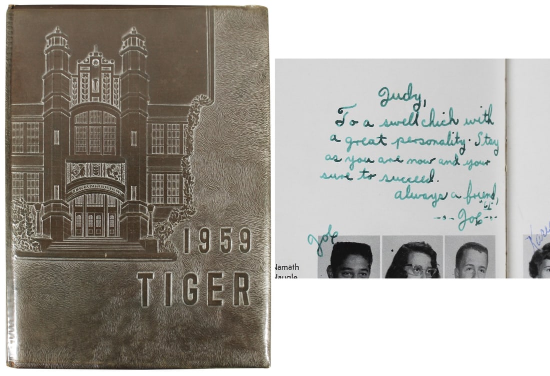 Joe Namath Signed 1959 Beaver Falls High School Yearbook PSA/DNA New York Jets: Joe Namath Signed 1959 Beaver Falls High School Yearbook PSA/DNA New York Jets This is an autographed 1959 Beaver Falls High School Yearbook, personally signed by Joe Namath, the legendary quarterback