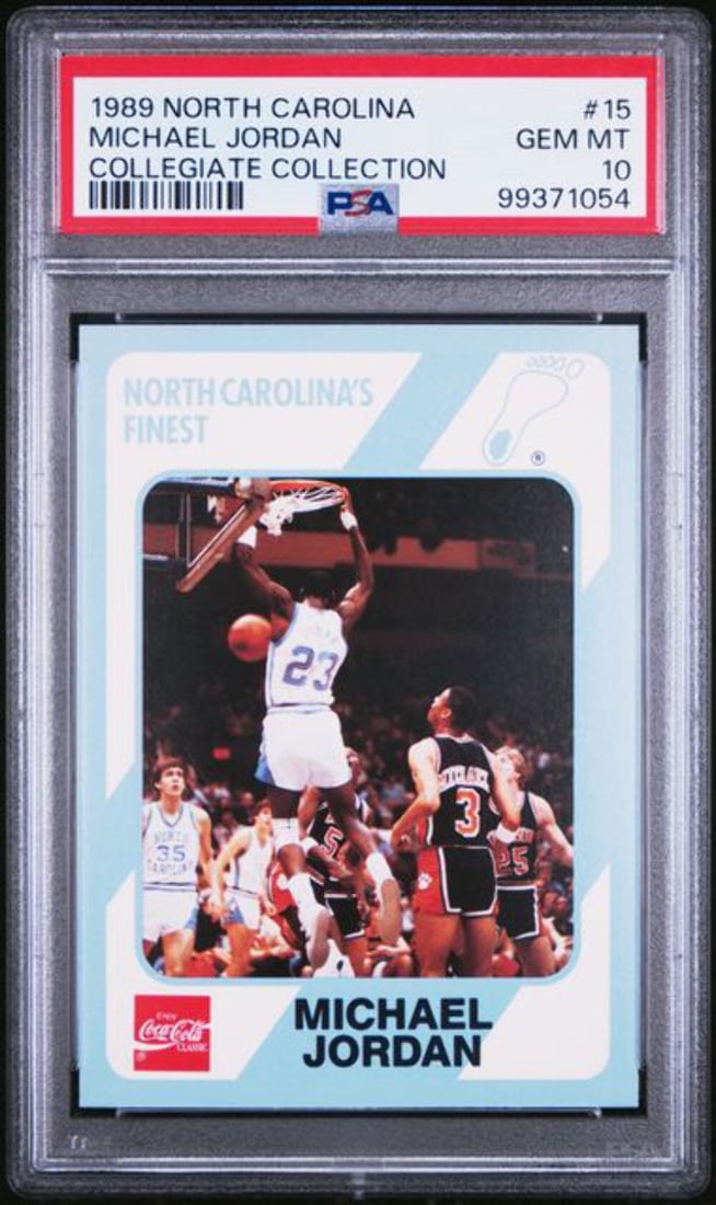 Michael Jordan 1989 North Carolina Collegiate Collection Card PSA 10 Graded (1 of 2)